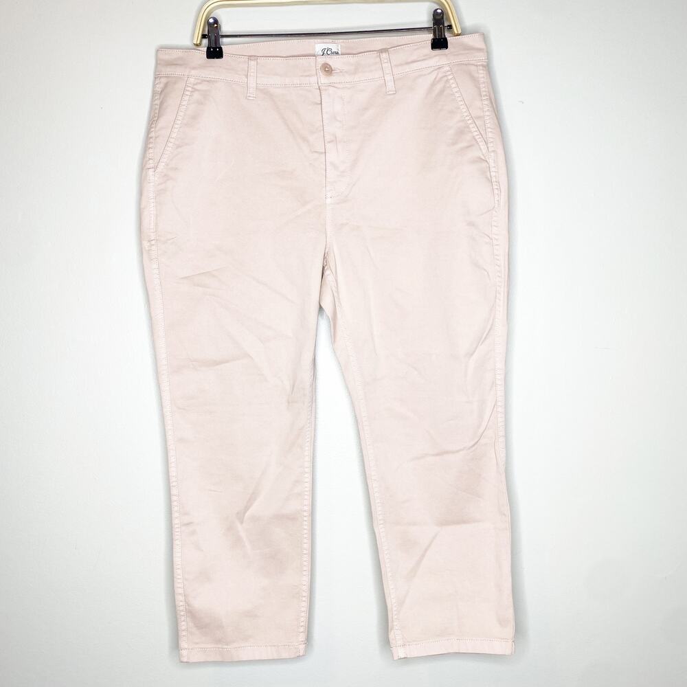 J Crew Slim Straight Chino Pants Pink Size 32P petite NWT